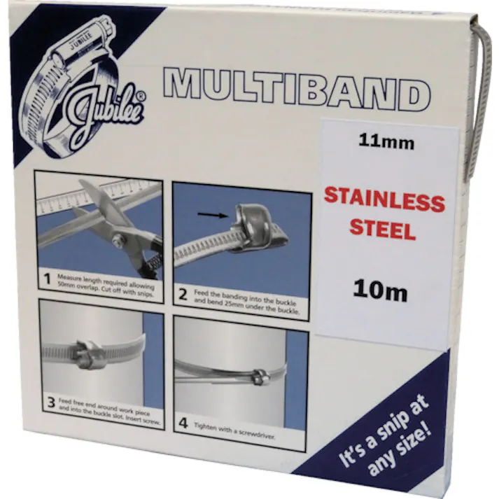 【CAINZ-DASH】JUBILEE社 マルチバンドのみ 11mm幅10m SUS304(1本) MB1801【別送品】