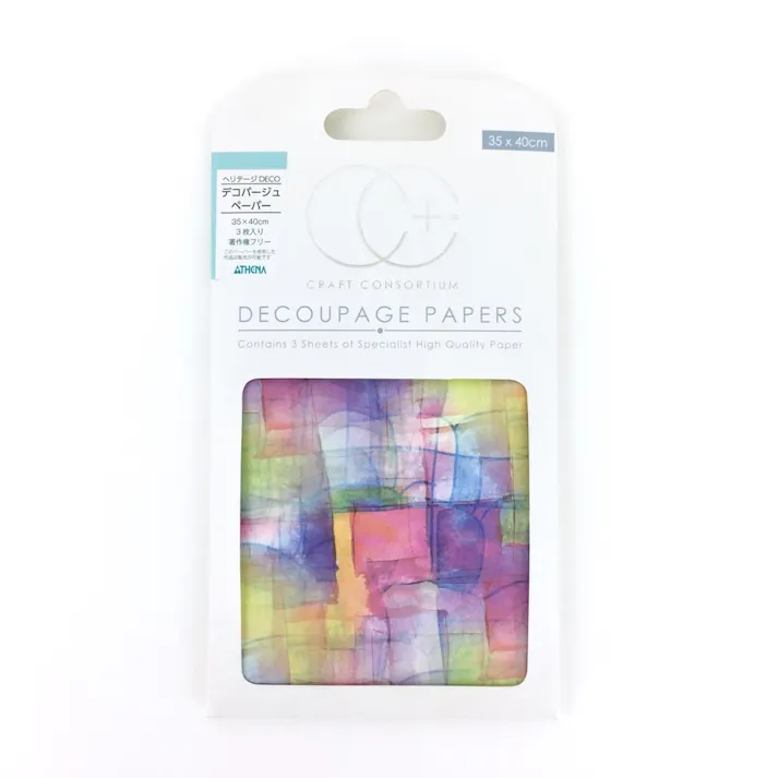 ヘリテージ DECO デコパージュペーパー 132ジオメトリックWカラー