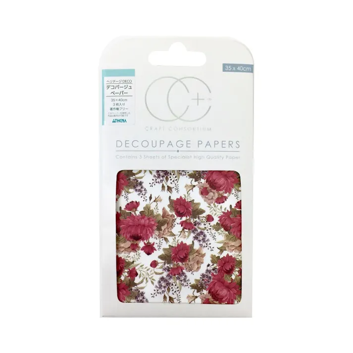 ヘリテージ DECO デコパージュペーパー 141レッドピオニー