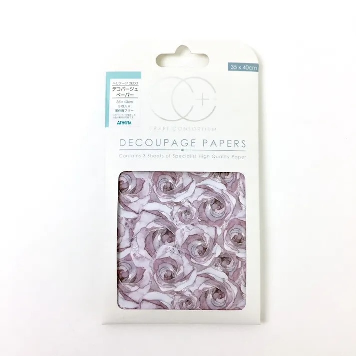 ヘリテージ DECO デコパージュペーパー 209ブラッシュローズMID