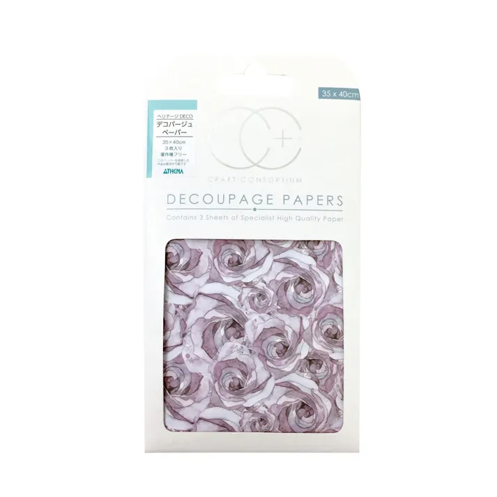 ヘリテージ DECO デコパージュペーパー 209ブラッシュローズMID