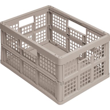 【CAINZ-DASH】ＲＵＰ社 折りたたみメッシュコンテナ　３２Ｌ　ライトサンド【別送品】
