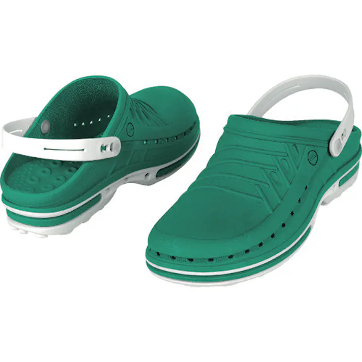 【CAINZ-DASH】Walkemore社 CLOG グリーン 23.5~24.0 オートクレーブ対応134℃ 10004368-3738【別送品】