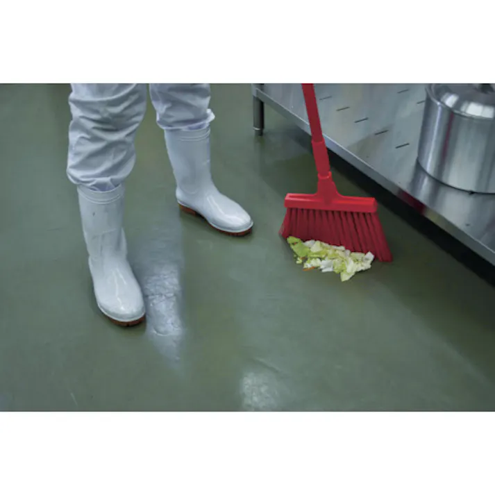 【CAINZ-DASH】キョーワクリーン デッキブラシ用ほうき フロアブルーム 2914 レッド HACCP対応 ハードタイプ 29144【別送品】