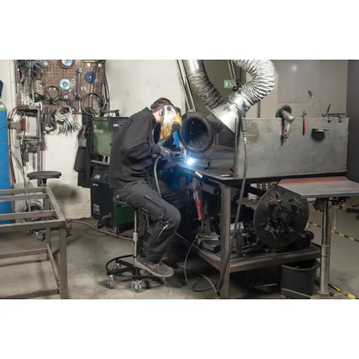 【CAINZ-DASH】Global Stole社 SIGMA 480RS フットリング付き作業チェア スチール製ベース 座高37~50cm 11300110000【別送品】