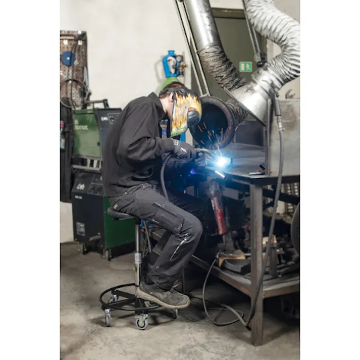 【CAINZ-DASH】Global Stole社 SIGMA 480RS フットリング付き作業チェア スチール製ベース 座高37~50cm 11300110000【別送品】