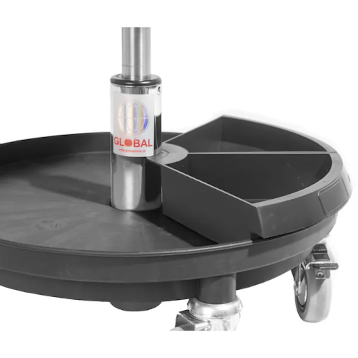 【CAINZ-DASH】Global Stole社 SIGMA 400P 工具トレー付作業チェア 樹脂製ベース 座高37~50cm 2030013000【別送品】