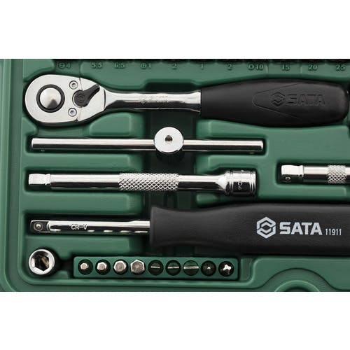 CAINZ-DASH】SATA社 1／4”DRソケットレンチセット（6角タイプ