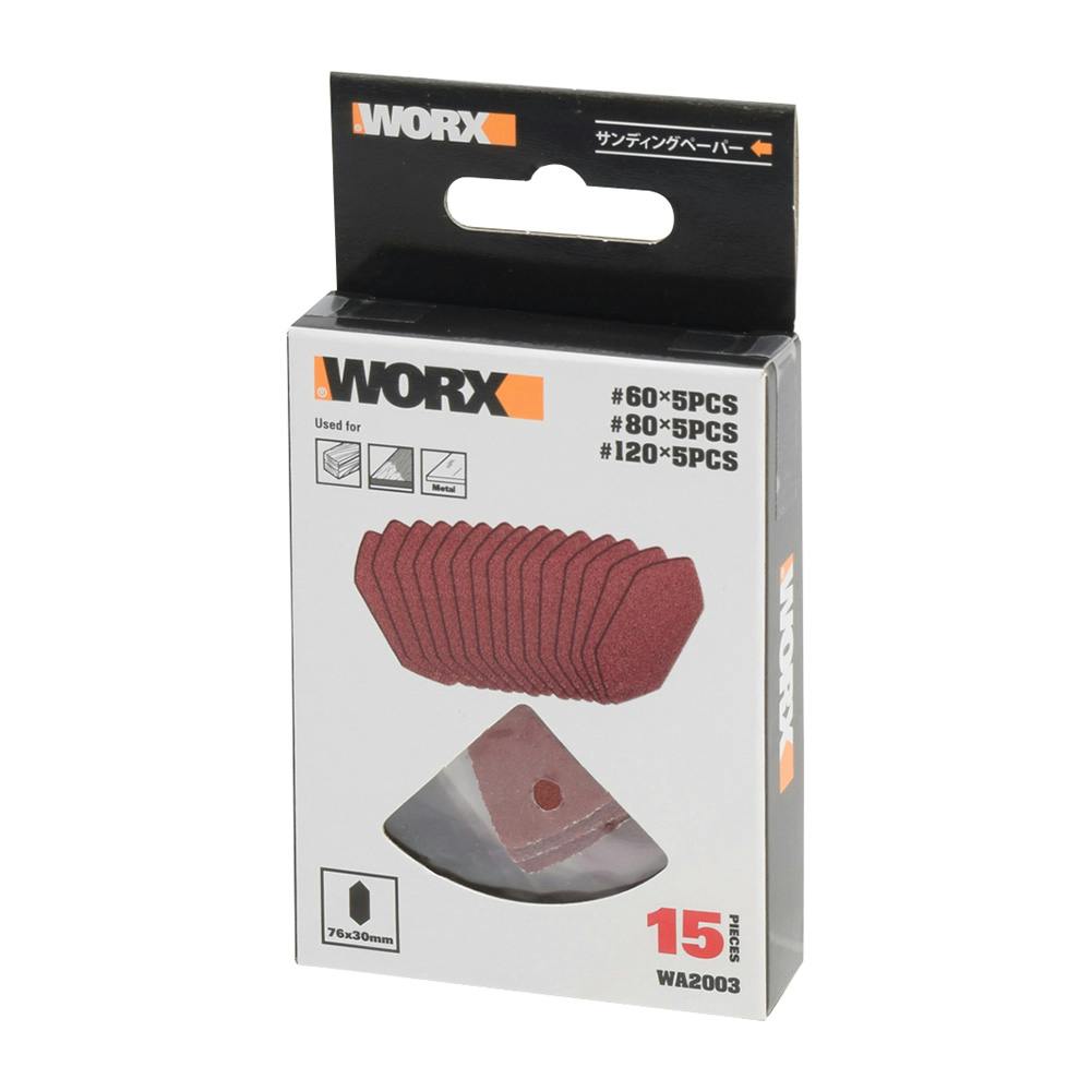 WORX ワークス マルチサンダー替ペーパー手指形 WA2003 15枚入
