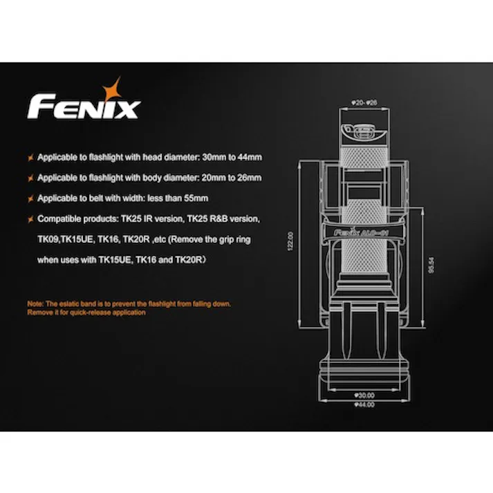【CAINZ-DASH】FENIX社 【売切廃番】充電式LEDヘッドライト(LED)用オプション ベルト用ホルダー ALC01【別送品】