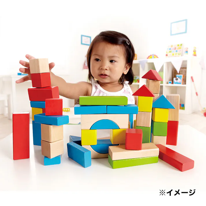 HAPE 積み木(白木&カラー)50