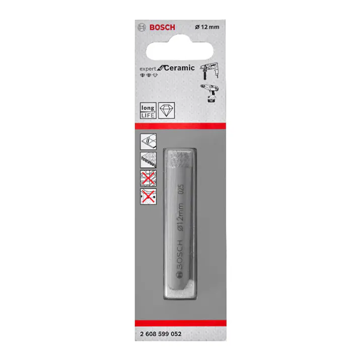 BOSCH 磁器タイル用乾式ダイヤモンドドリルビット 12mm