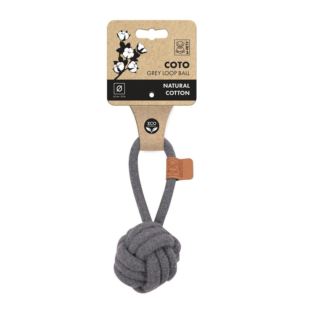 COTO ループボールグレー 6.5cm ロープ玩具 COTO ループボールグレー 6.5cm ロープ玩具