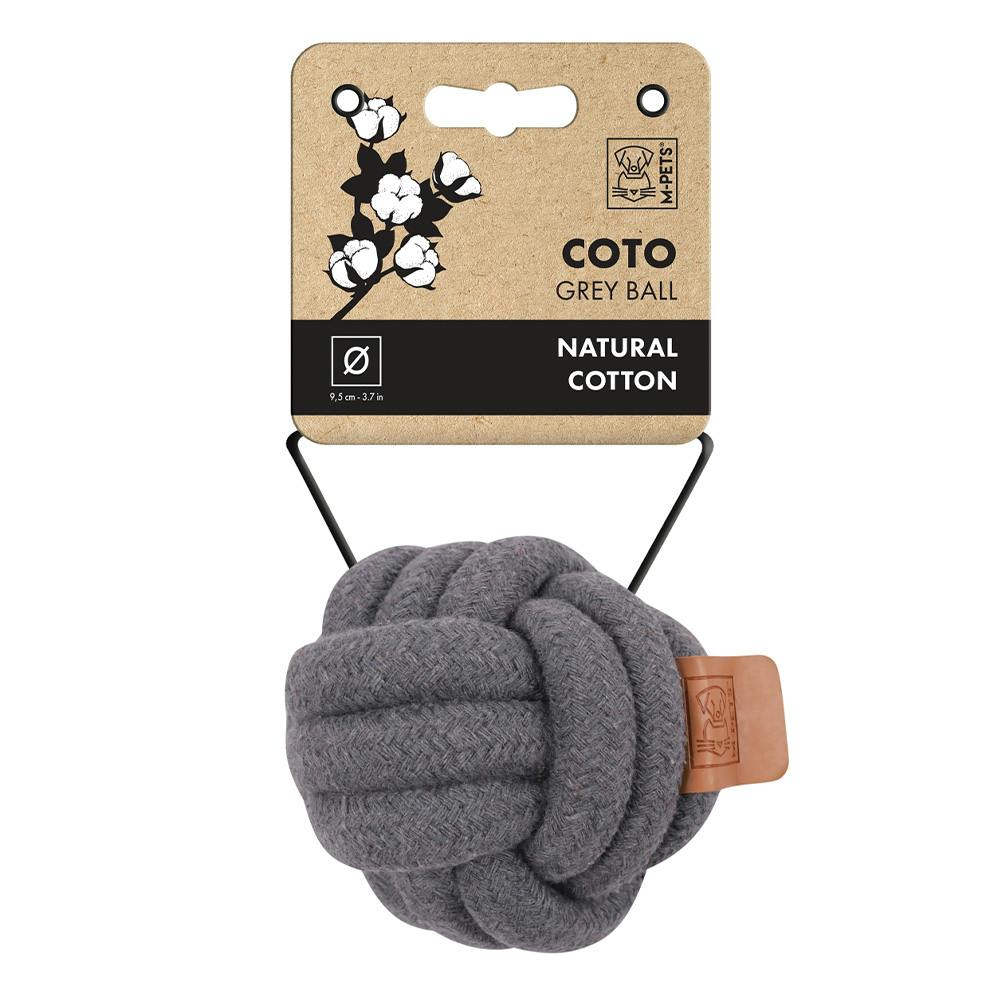 COTO ボールグレー 9.5cm ロープ玩具 COTO ボールグレー 9.5cm ロープ玩具