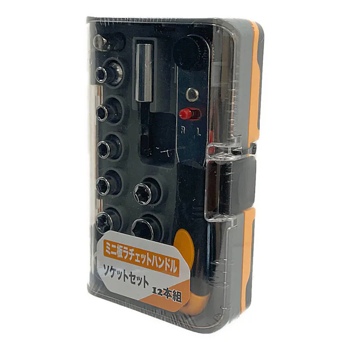 ミニ板ラチェットハンドル ソケットセット 12本組