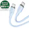 VOLTME モスシリーズ 5A・100W データ転送 充電 シリコンケーブル USB-C&USB-C 1m ブルー C2142