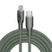 VOLTME ラグシリーズ 3A・60W データ転送 充電 高耐久編み込みナイロンケーブル USB-C&USB-C 1.8m グリーン C2164