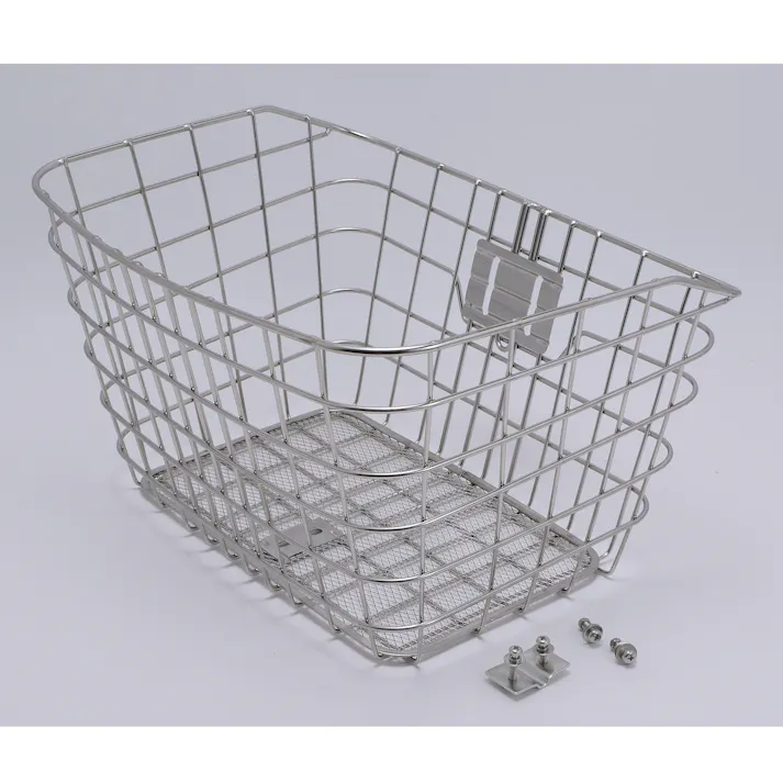 丸八工機株式会社 【店舗取り寄せ】 オチナイクン大型ワイヤー前カゴ底メッシュステンレス 4973291484247