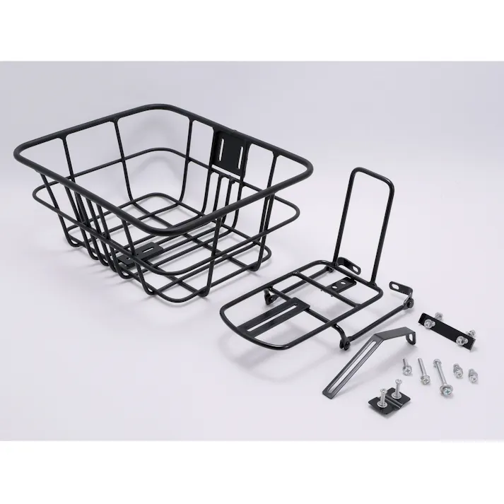 丸八工機株式会社 【店舗取り寄せ】 アルミバスケットフロントキャリヤ付アルミBK 4973291487101