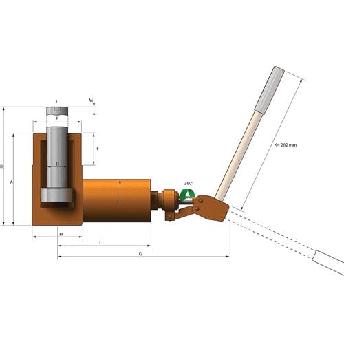 ハデスデッキ CAINZ-DASH】Simson社 コンパクトジャッキ ストローク50mm