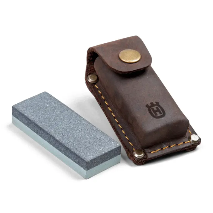 斧用砥石 皮ケース付