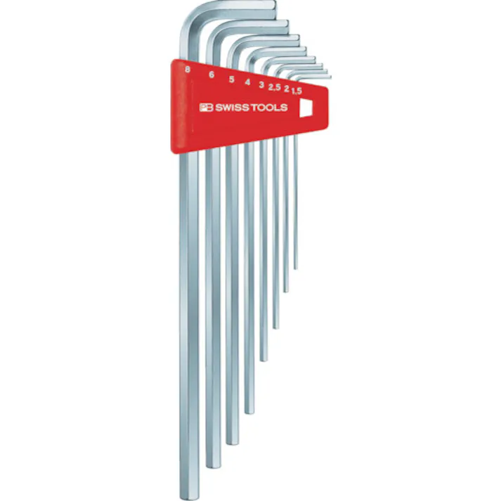 【CAINZ-DASH】PBスイスツールズ社 六角棒レンチセット ロング9本組(ブリスターパック入り) 211H-10CN【別送品】