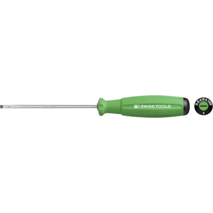 【CAINZ-DASH】PBスイスツールズ社 レインボーマイナスドライバー 黄緑 8100-2-100YG【別送品】