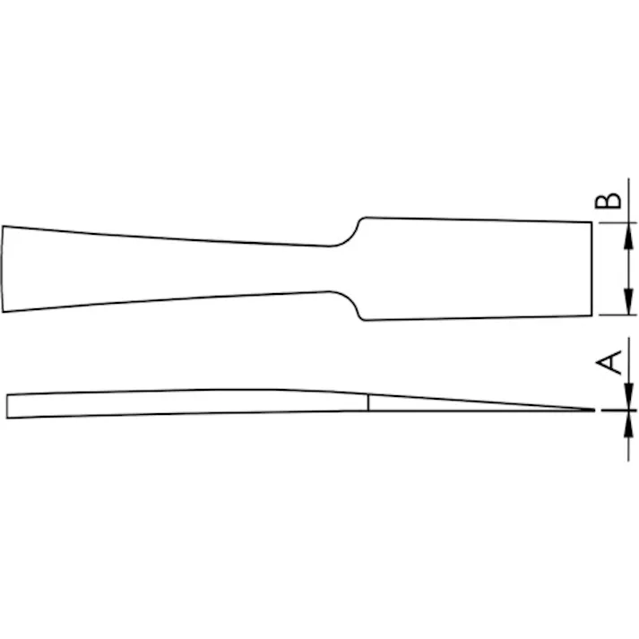 【CAINZ-DASH】idealtek社 耐酸耐磁ステンレスピンセット 120mm 先平型タイプ・ハンドルギザ付 34A-SA-1-IT【別送品】