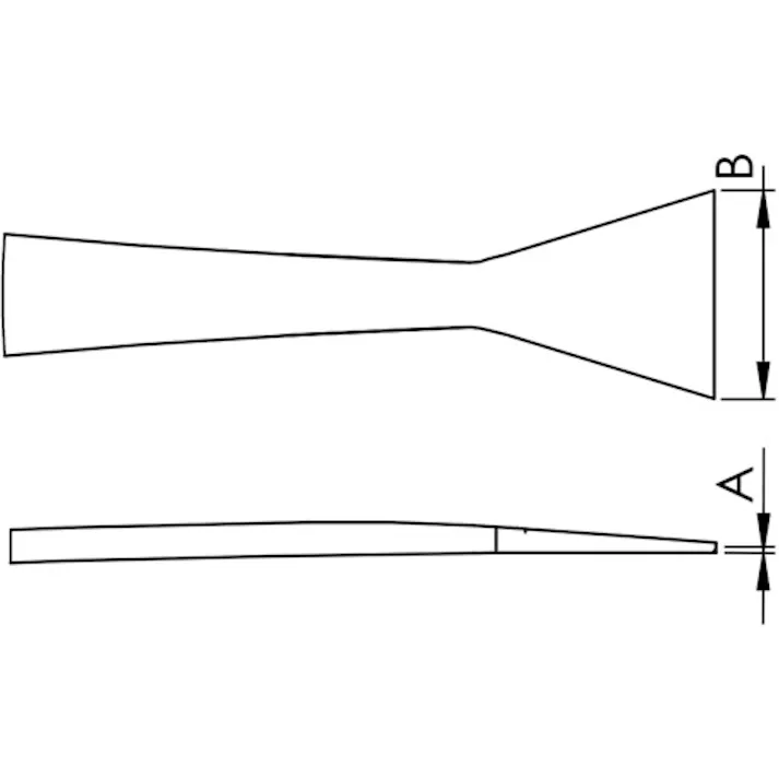 【CAINZ-DASH】idealtek社 耐酸耐磁ステンレスピンセット 120mm 先平細型タイプ・ハンドルギザ付 35A-SA-1-IT【別送品】