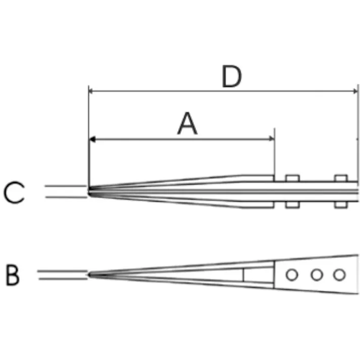 【CAINZ-DASH】idealtek社 ESDセラミックピンセット チップ交換タイプ 直型 135mm 71ZJ-SA-0-IT【別送品】