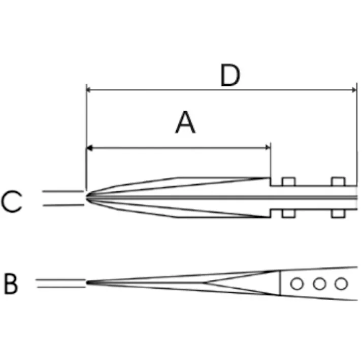 【CAINZ-DASH】idealtek社 ESDセラミックピンセット チップ交換タイプ 先尖型 135mm 72ZJ-SA-0-IT【別送品】