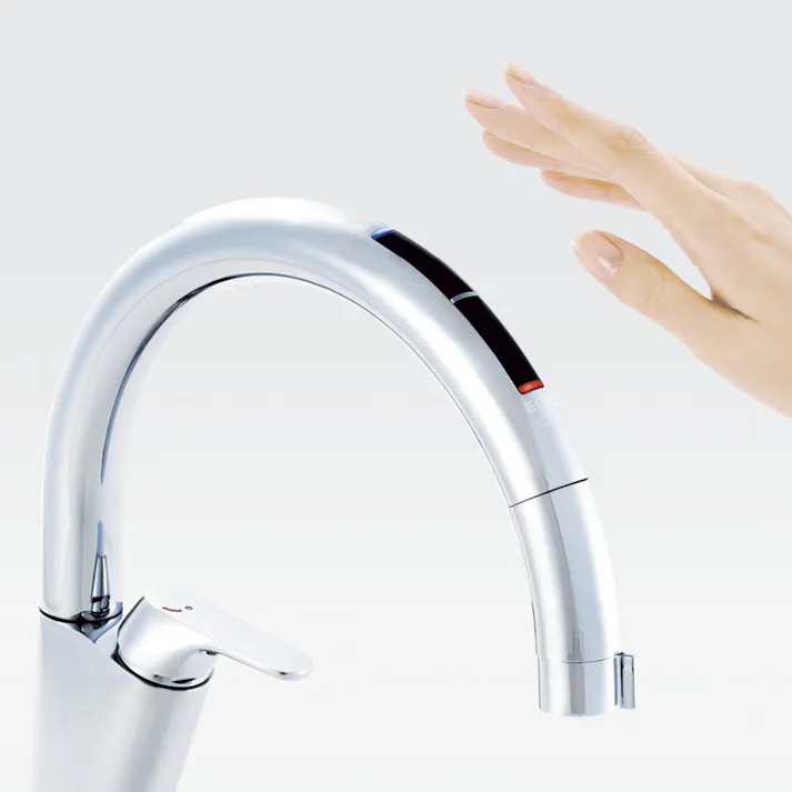 LIXIL タッチレス水栓ナビッシュ(浄水器ビルトイン形)乾電池式シンプルB6タイプ(乾電池式) JF-NAB464SYX(JW)【別送品】