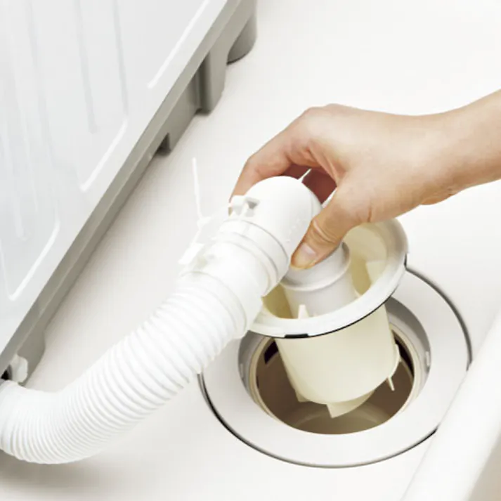 LIXIL 洗濯機パン用排水トラップ タテビキ透明 TP-53/FW1【別送品】