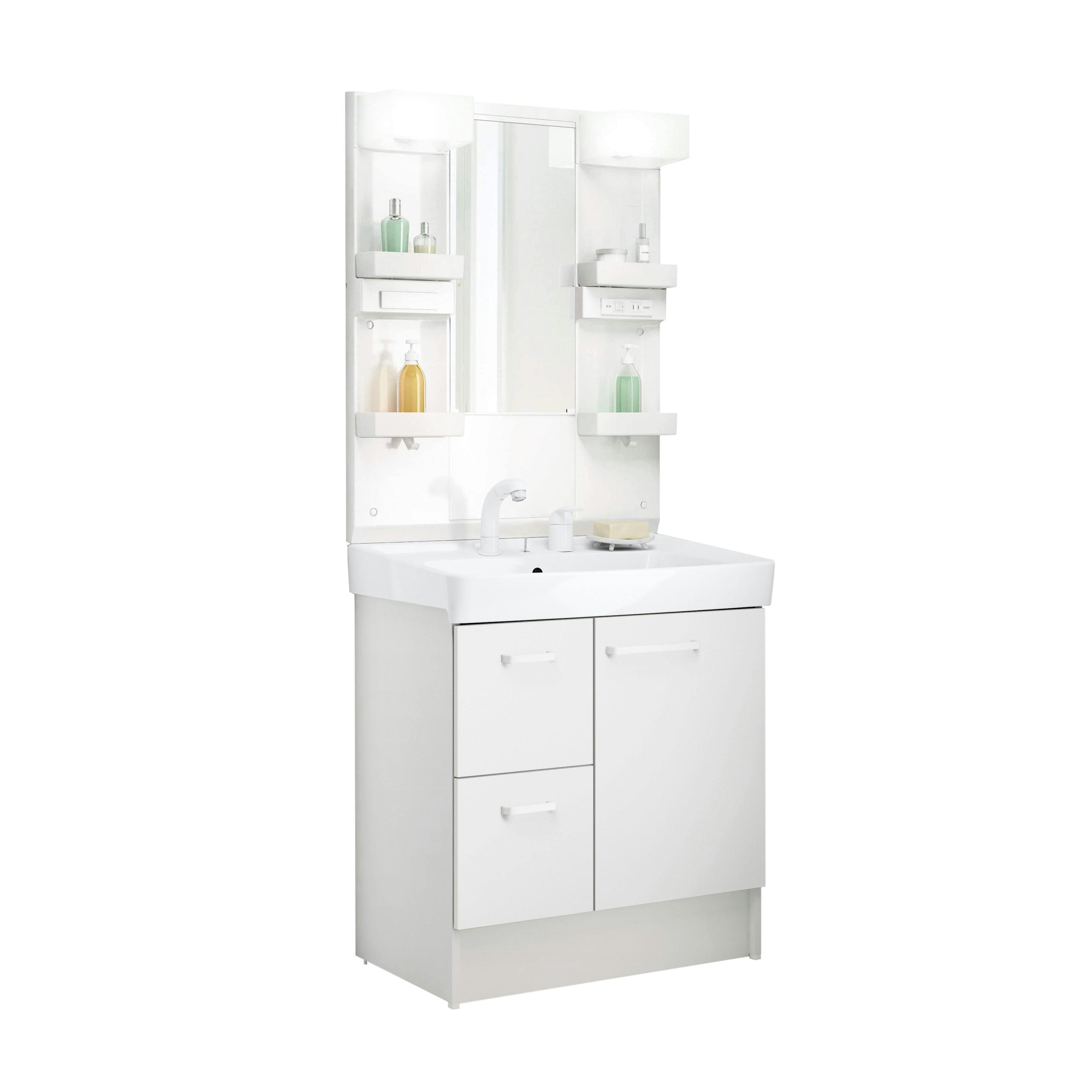 洗面化粧台 D7シリーズ 幅75cm 片引出タイプ シングルレバー洗髪