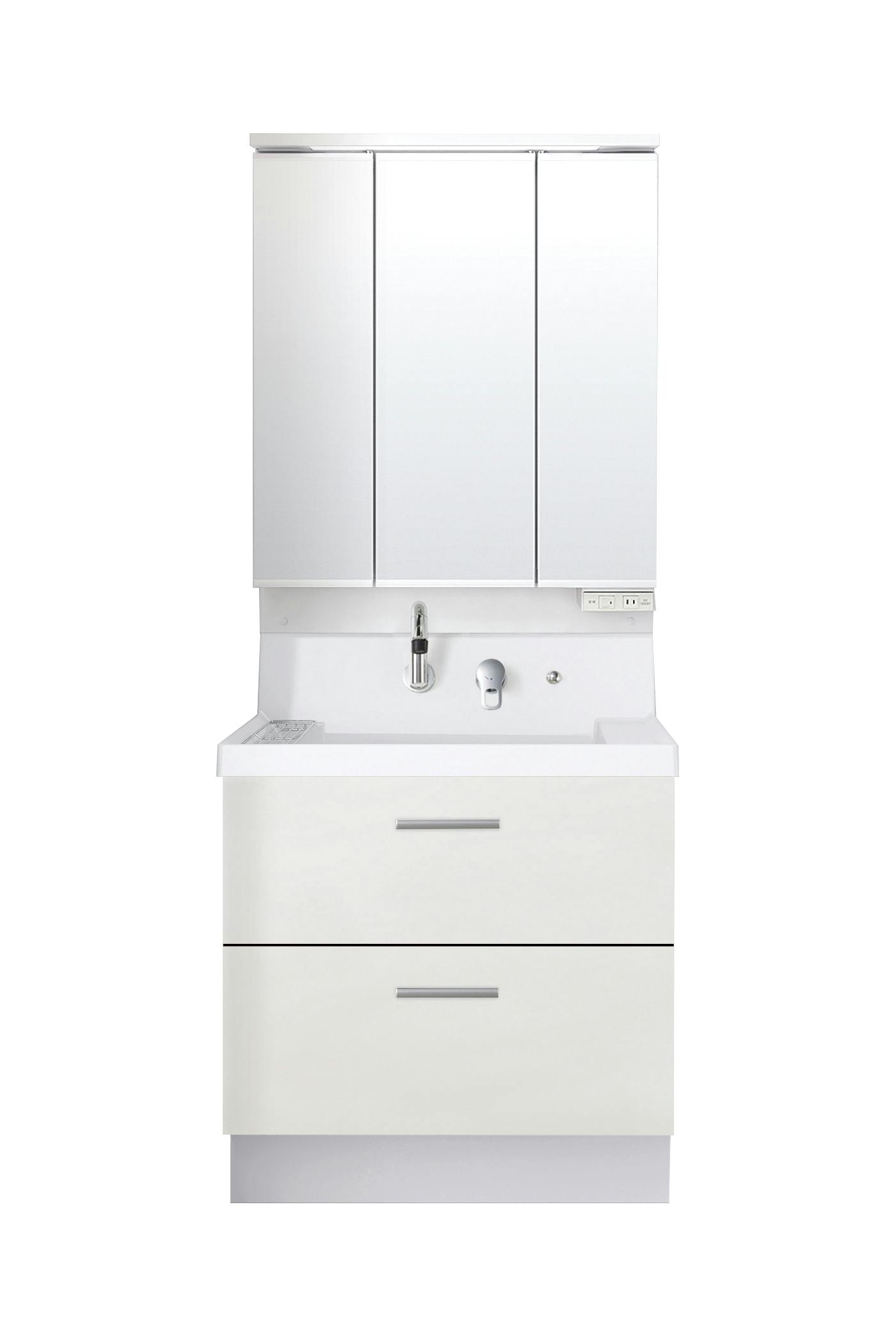 洗面化粧台 K1シリーズ 幅75cm フルスライドタイプ 寒冷地