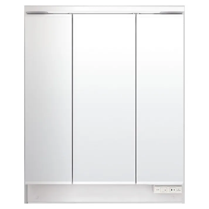 洗面化粧台 K1シリーズ 幅75cm フルスライドタイプ 寒冷地 スリムLED3面鏡セット グロスホワイト K1FH5-755SYN/YS2H+MK1X4-753TXJU【別送品】