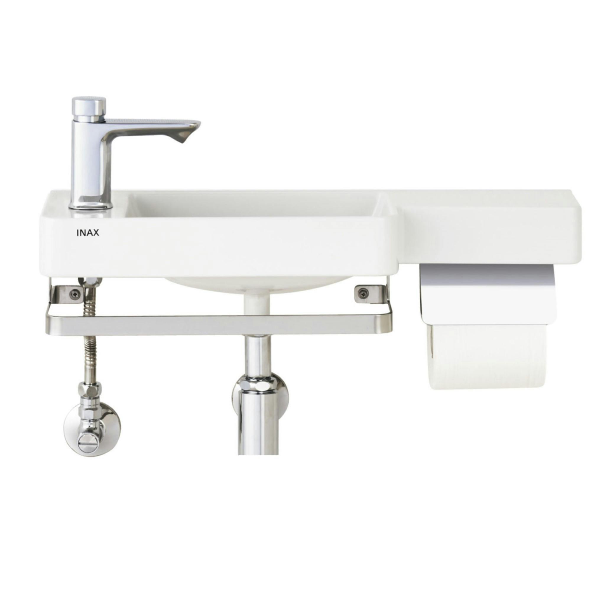 LIXIL オールインワン手洗 左タイプ 壁給水 床排水 一般地用 L-D102LA/BW1【別送品】