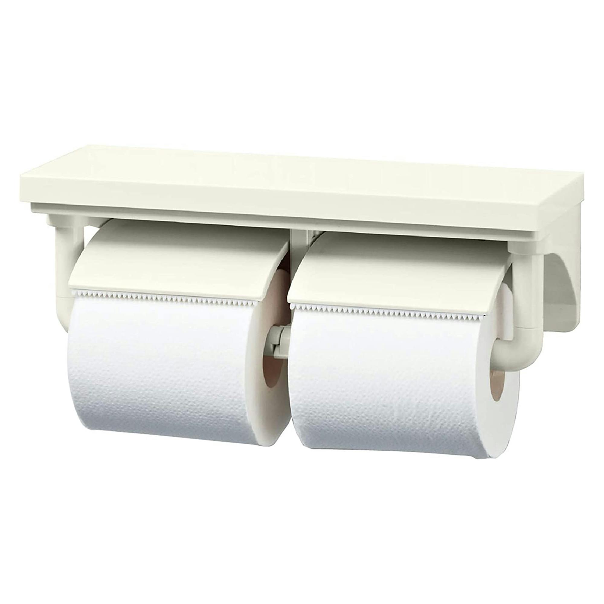 LIXIL 棚付2連紙巻器 オフホワイト CF-AA64/BN8【別送品