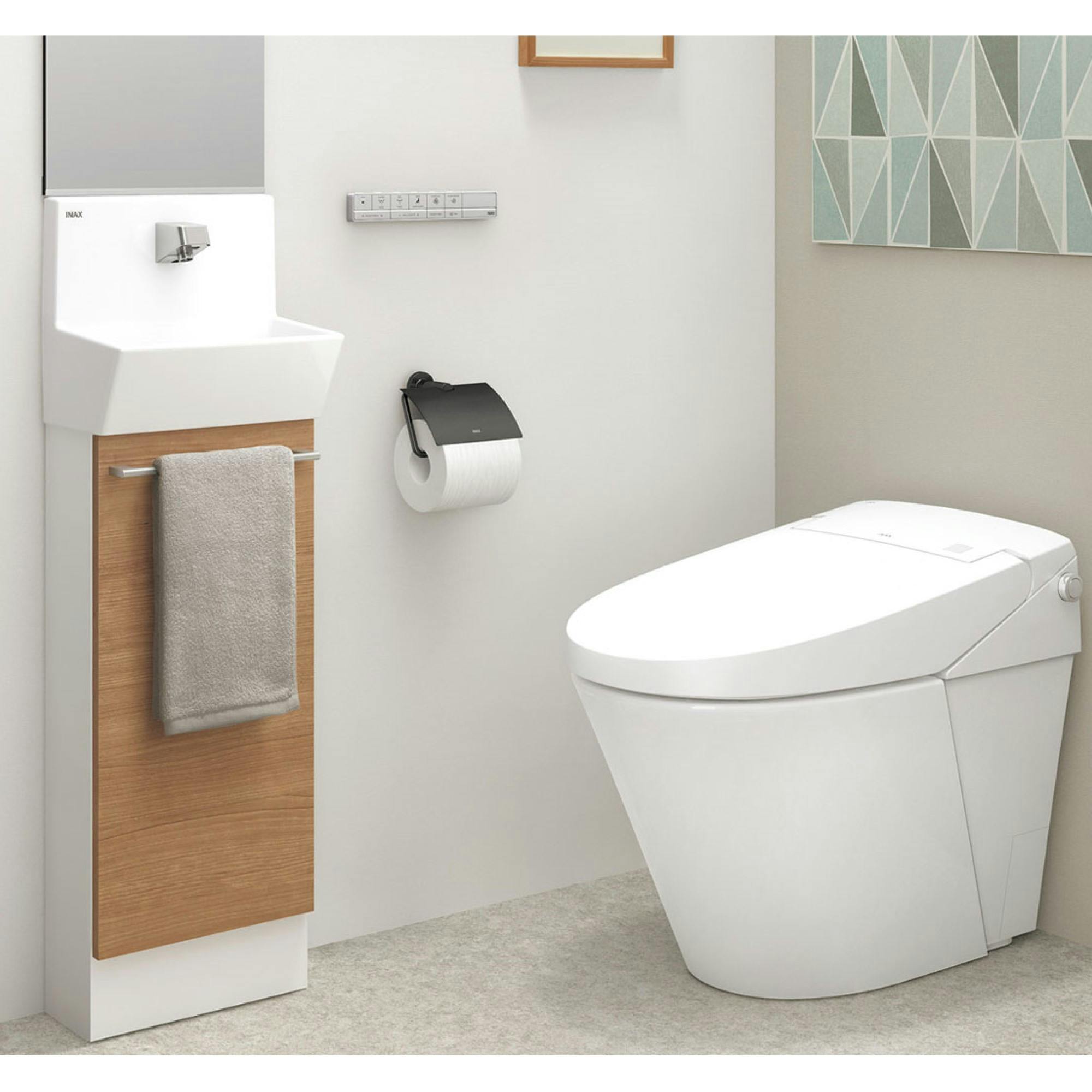 LIXIL トイレ手洗器 コフレル スリム壁付タイプ ハンドル水栓(単水栓