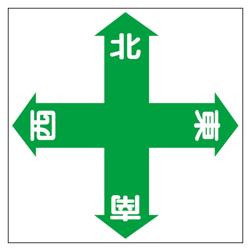 ユニット UNIT 床貼り用ステッカー ←東西南北→ 2枚入 345-15 工事用品 ユニット UNIT 床貼り用ステッカー ←東西南北→ 2枚入 345-15 工事用品