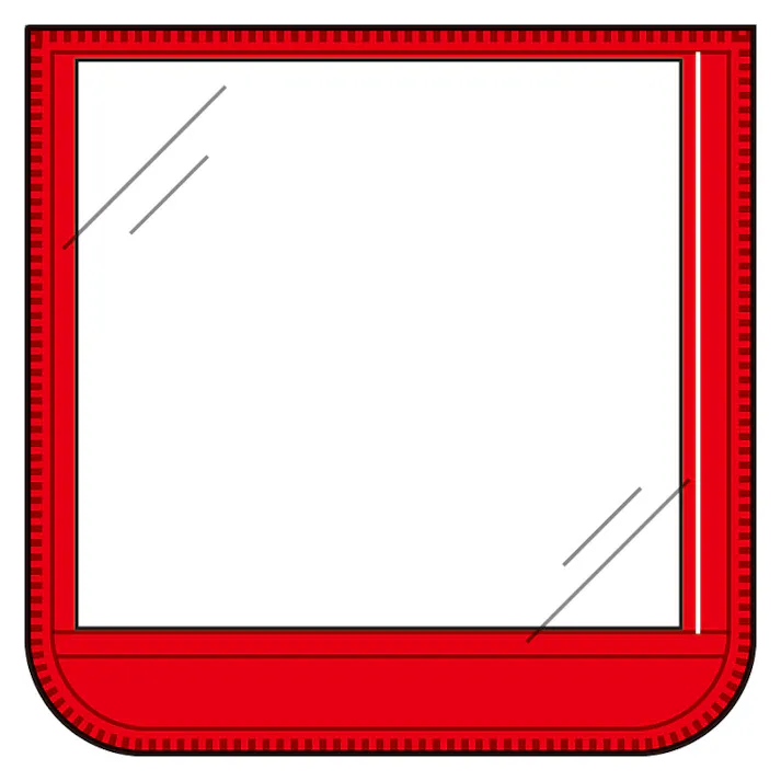 ユニット UNIT ポケット胸章(ワニ口タイプ・赤) 10枚入 368-151【別送品】