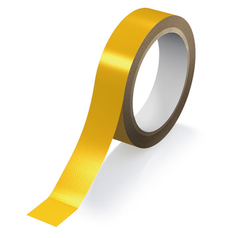 ユニット UNIT 再帰反射テープ(黄)25mm幅 374-106【別送品】