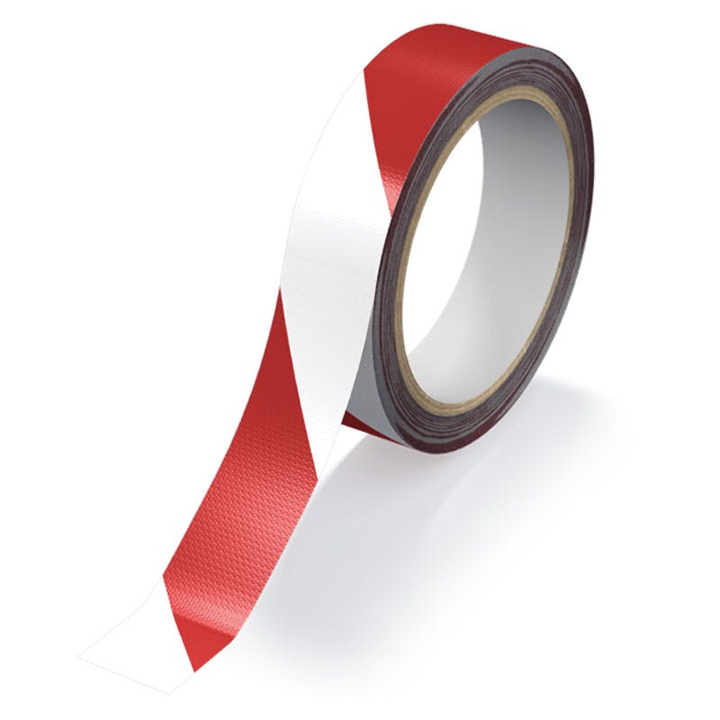 ユニット UNIT 再帰反射テープ(白/赤)25mm幅 374-110【別送品】