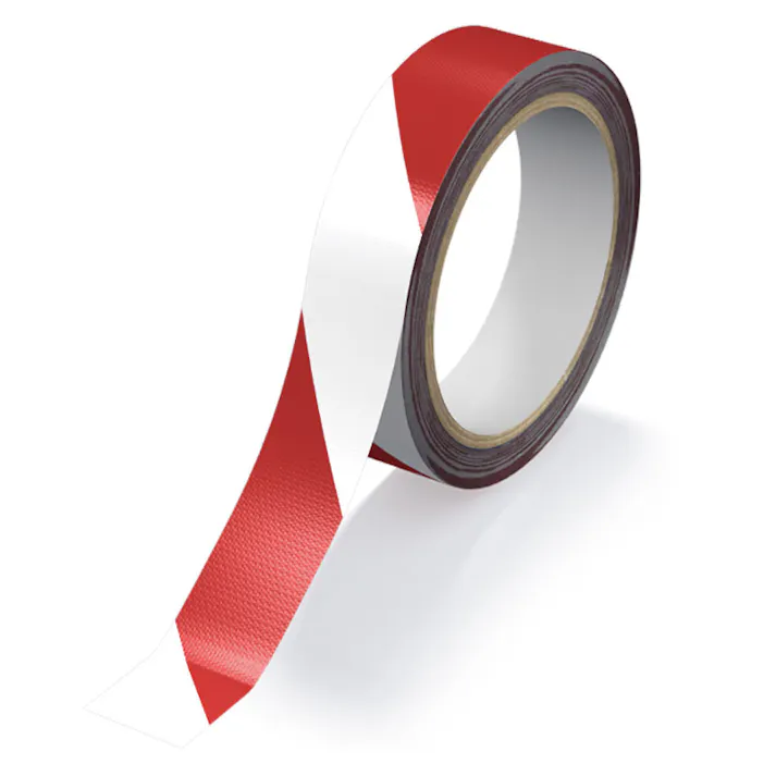 ユニット UNIT 再帰反射テープ(白/赤)25mm幅 374-110【別送品】