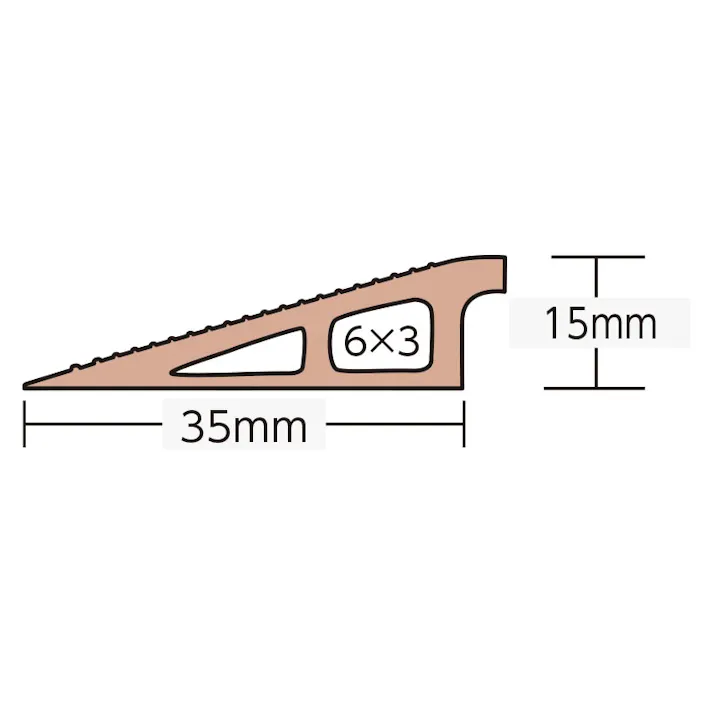 ユニット UNIT 段差モール ブラウン(W800×D73×H20) 387-76【別送品】