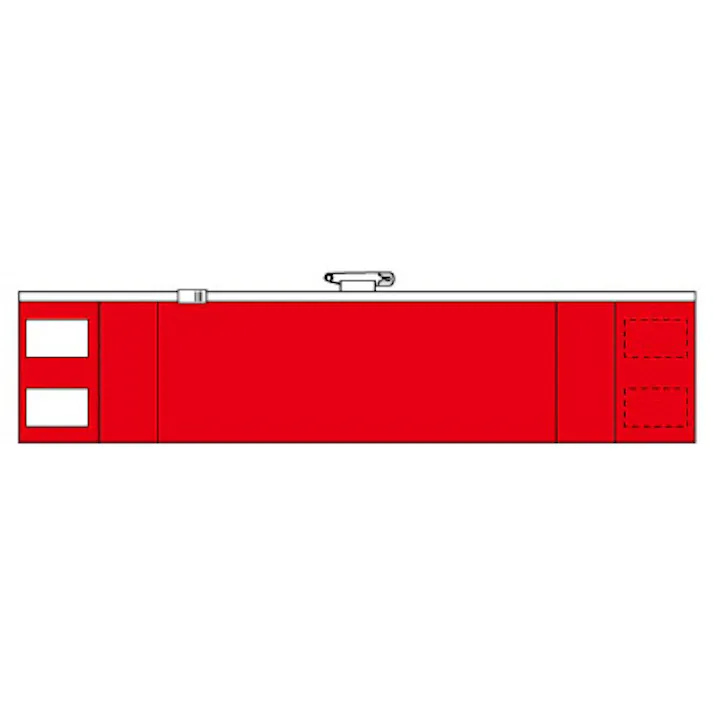 ユニット UNIT ファスナー付腕章(安全ピンタイプ・赤) 5枚入 848-42A【別送品】