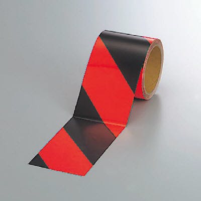 ユニット UNIT 蛍光反射テープ(オレンジ/黒)90mm幅 864-64 工事用品 ユニット UNIT 蛍光反射テープ(オレンジ/黒)90mm幅 864-64 工事用品