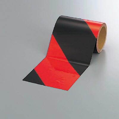 ユニット UNIT 蛍光反射テープ(オレンジ/黒)150mm幅 864-65 工事用品 ユニット UNIT 蛍光反射テープ(オレンジ/黒)150mm幅 864-65 工事用品