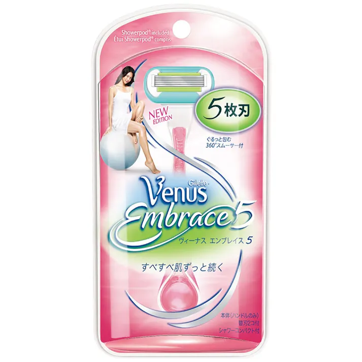 ジレット ヴィーナス エンブレイス5 ピンク 替刃2個付