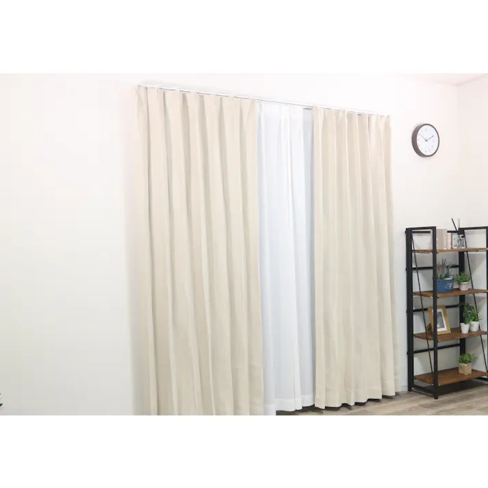 ハズコウ HA 防炎・遮光ドレープカーテン ハイクラス巾100×丈110cm 2枚入り アイボリー D-004IV01 HAD-004IV01 【別送品】